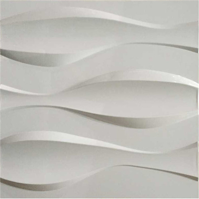 Fácil instale os painéis de parede brancos da onda, folhas de parede do PVC 3D do fundo da tevê para a sala de visitas